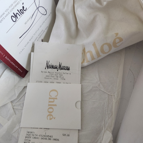 Chloe Woody Canvas Sherling Slide - Picture 8 of 8